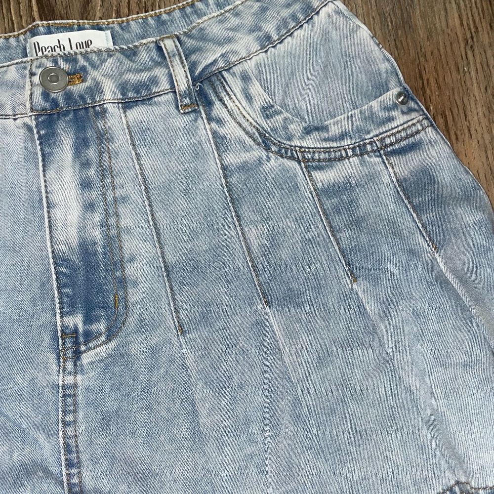 Peach Love California Denim Tennis skirt❤️ NWT - Picture 2 of 10